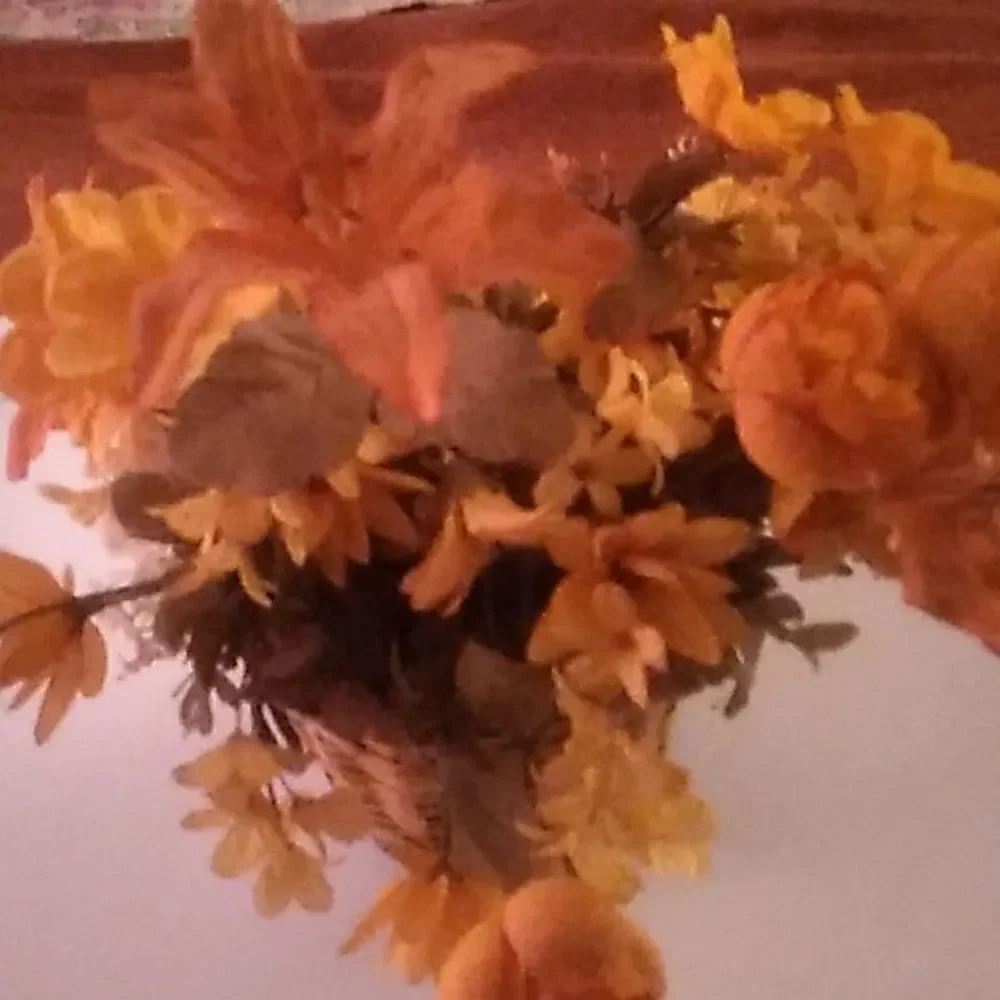 Faux Flower Basket